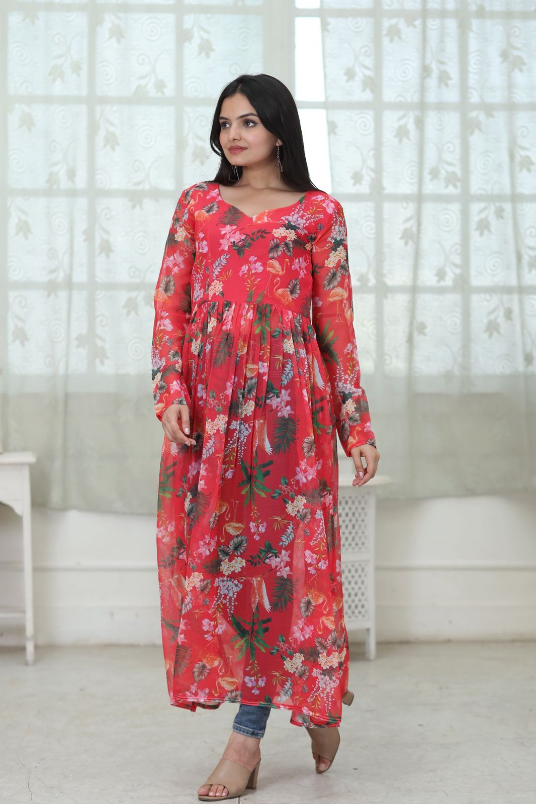  KA 1047 Georgette Printed Kurtis Catalog
